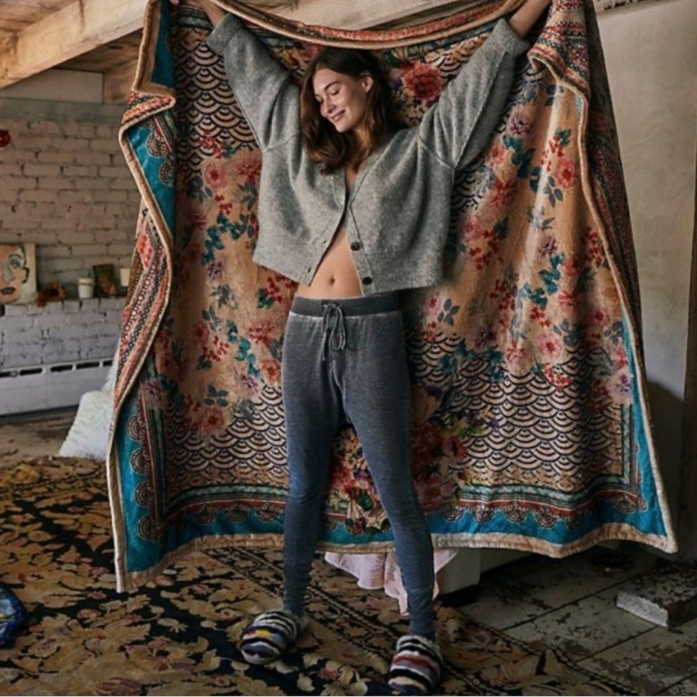 NWT! Free People Echo Harem Pant size M medium washed black Grey Lounge Dance